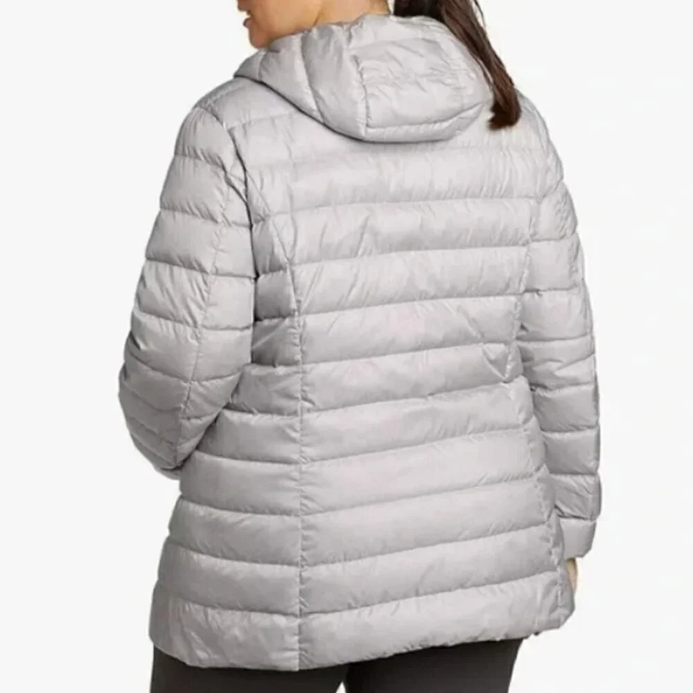 Eddie Bauer Gray Cirruslite Down Parka Size 2X - Picture 2 of 6